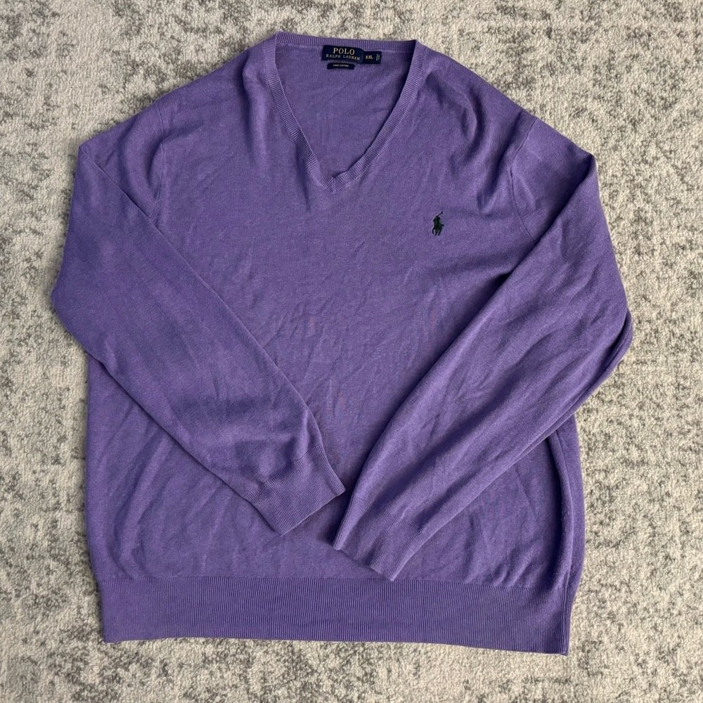 Polo Ralph Lauren Men’s Purple Sweater Size Medium